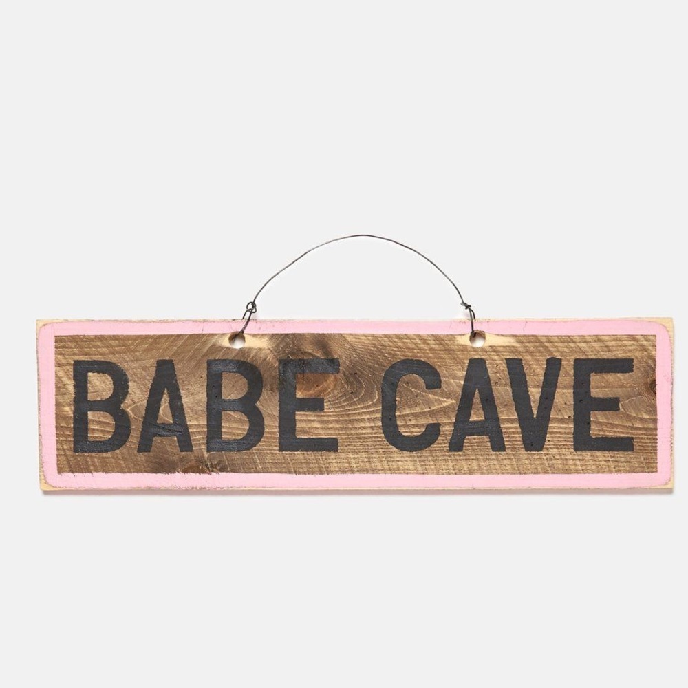 Dormify Babe Cave Rustic Wooden Sign